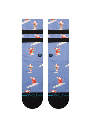 Stance Socks Stance - Surfing Santa Crew Sock - Blue