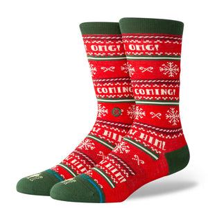 Stance Socks Stance x Elf - I Know Him Crew Sock - Red