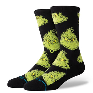 Stance Socks Stance x The Grinch - Mean One Crew Sock - Black