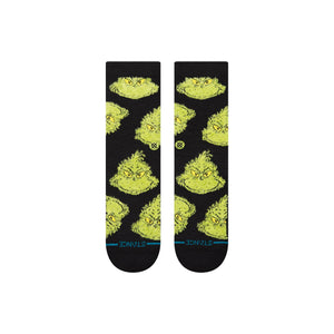 Stance Socks Stance x The Grinch - Mean One Crew Sock - Black