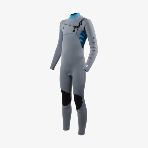 Vissla 7 Seas Shredder Chest Zip Boys Wetsuit - Grey - 4/3mm