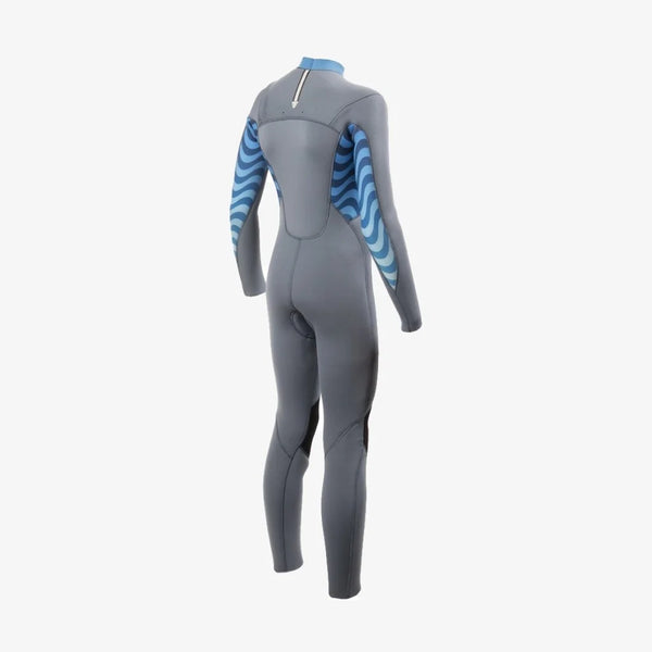 Vissla 7 Seas Shredder Chest Zip Boys Wetsuit - Grey - 4/3mm
