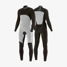 Vissla 7 Seas Shredder Chest Zip Boys Wetsuit - Grey - 4/3mm