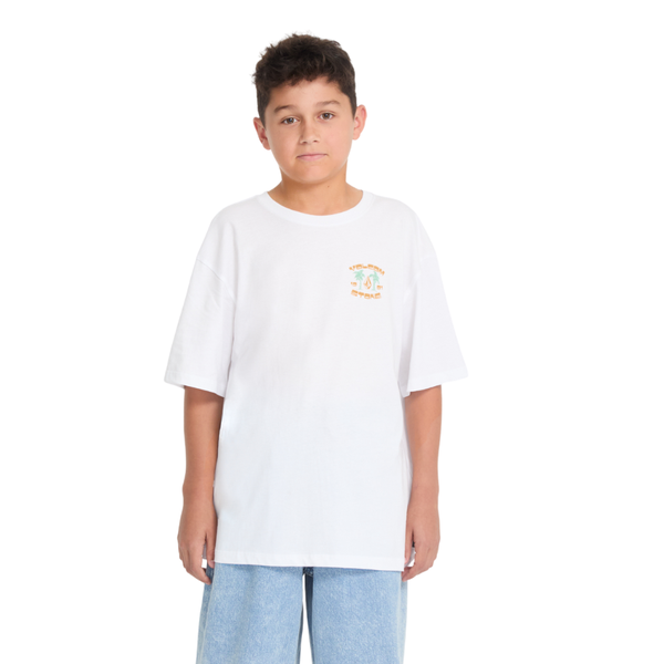 Volcom Boys Palm 91 Basic T-Shirt - White