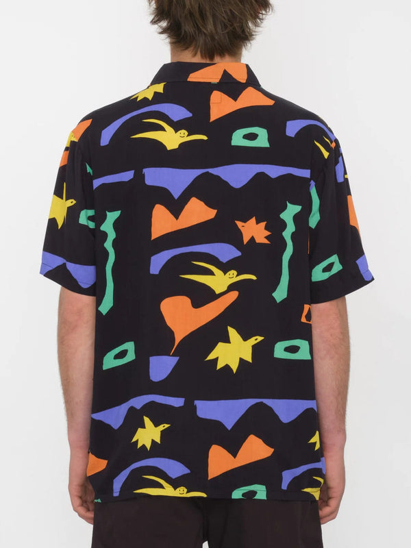 Volcom Shirt Volcom Arthur Longo Short Sleeve Shirt in Black