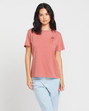 Volcom T-shirt Lock It Up Tee in Mauve Rose