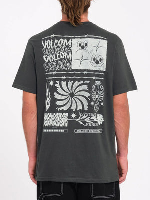 Volcom T-shirt Volcom Mens System Error T-Shirt - Off Black