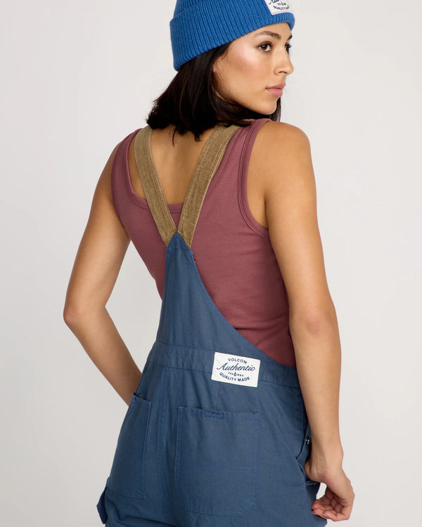 Volcom Full Cut Ladies Overalls - Harbour Blue