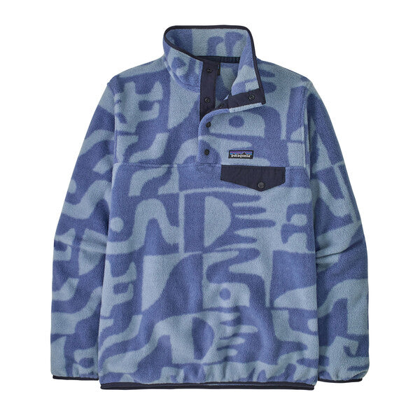 Patagonia Women's Lightweight Synchilla Snap-T Fleece Pullover - Mother Tree: Barnacle Blue