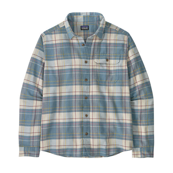 Patagonia Men's Long-Sleeved Lightweight Fjord Flannel Shirt - Still Blue
