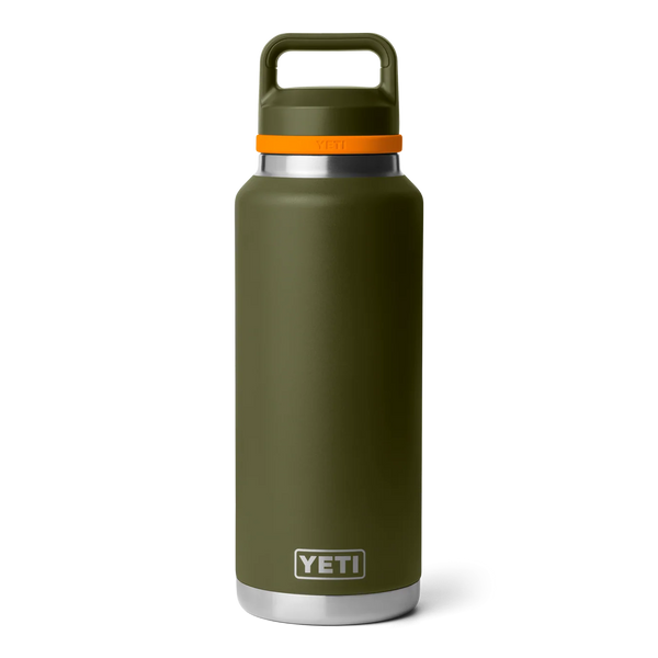YETI 46 oz (1.3 l) Bottle With Colour-Matched Chug Cap - Olive / King Crab Orange