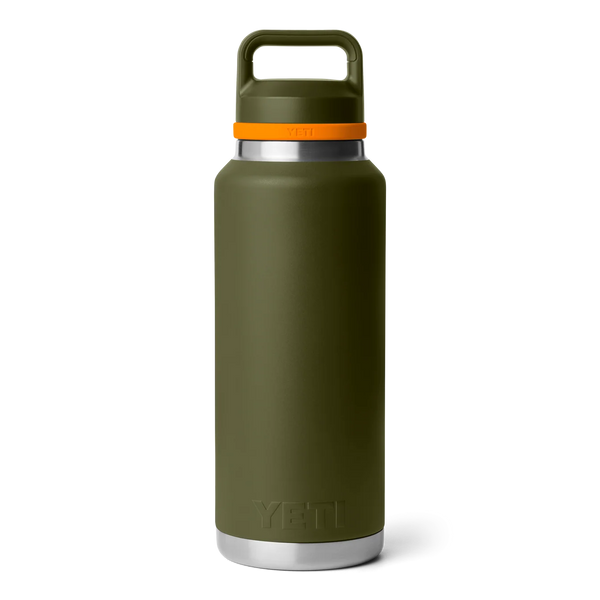 YETI 46 oz (1.3 l) Bottle With Colour-Matched Chug Cap - Olive / King Crab Orange