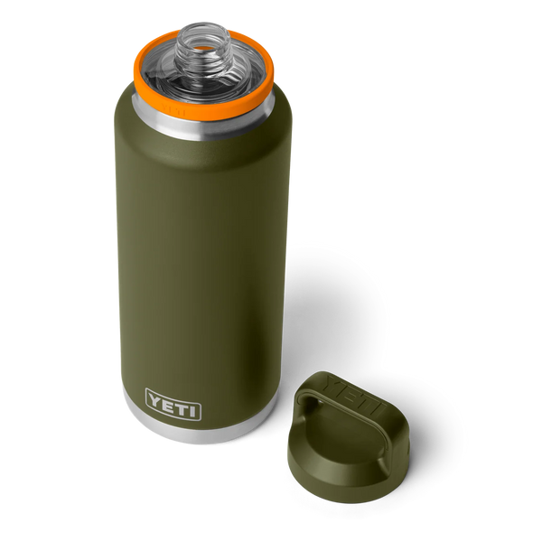YETI 46 oz (1.3 l) Bottle With Colour-Matched Chug Cap - Olive / King Crab Orange