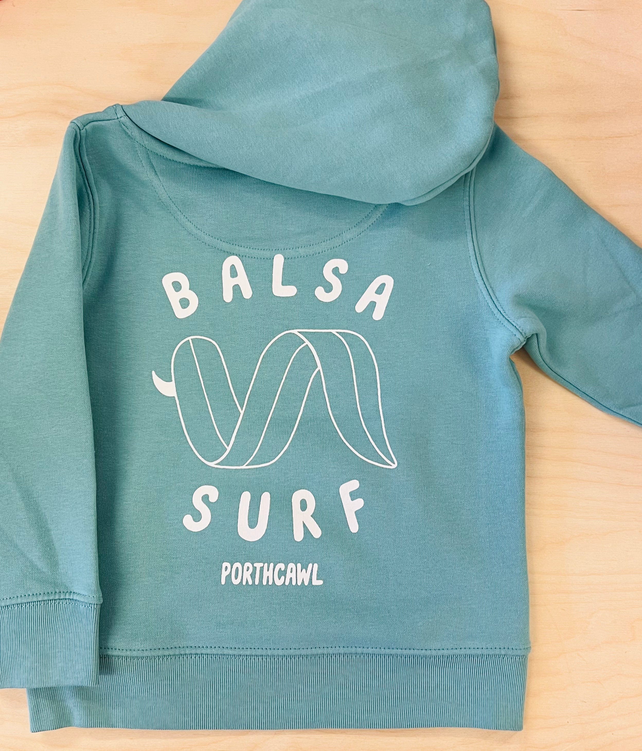 Balsa Surf & Skate Hoodies 3-4 Surfboard Hoodie - Teal