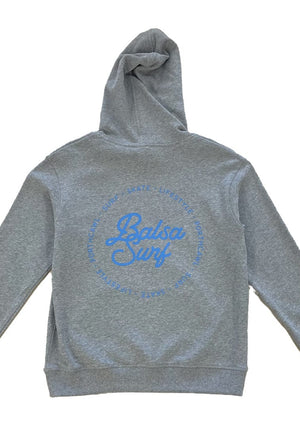 Balsa Surf & Skate Hoodies Grey and Blue / X-Small Women's Balsa Surf and Skate Dot Hoodie grey and blue