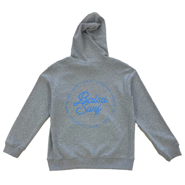 Balsa Surf & Skate Hoodies Grey and Blue / X-Small Women's Balsa Surf and Skate Dot Hoodie grey and blue