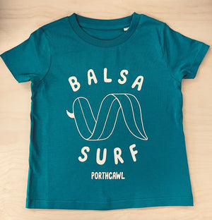 Balsa Surf & Skate Kids T-Shirt 3-4 Surfboard T-Shirt - Ocean