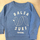 Balsa Kids Surfboard Crew Sweatshirt - Heather blue