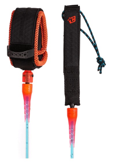 Creatures of Leisure 6' Leash Reliance Comp 6 - Fluro Blue Speckle Fluro Red Black