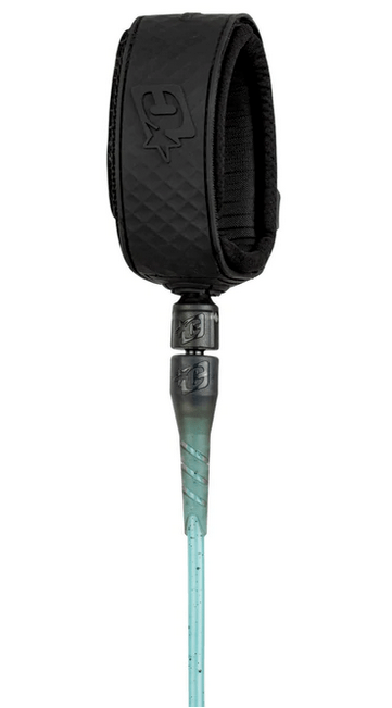 Creatures of Leisure 6' Leash Aqua Speckle Black Reliance Comp 6 leash