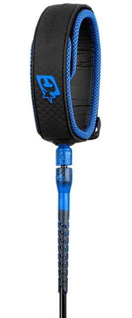 Creatures of Leisure 9' Leash Black / Blue Reliance Longboard Knee 9ft Leash