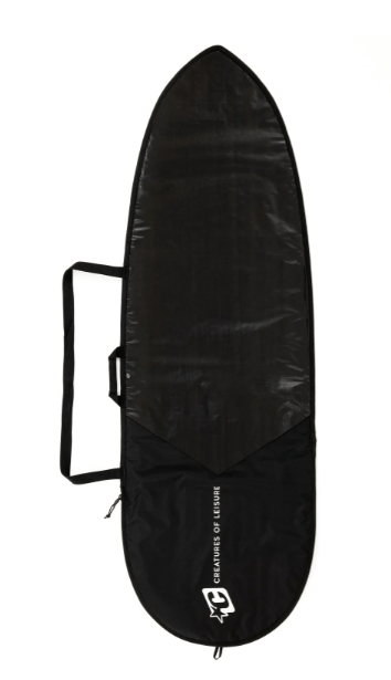 Creatures of Leisure Boardbag Fish Icon Lite Boardbag 7'1" - Black Silver