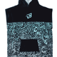 Creatures of Leisure Grom Poncho Changing Towel - Fluro Blue Fade Black