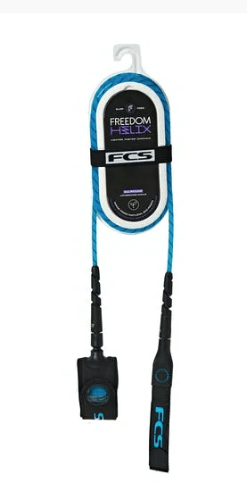 FCS 6' Leash FCS Freedom Helix 6' All Round Leash - Blue/Black