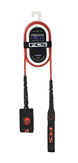 FCS 6' Leash FCS Freedom Helix 6' All Round Leash - Red/ Black