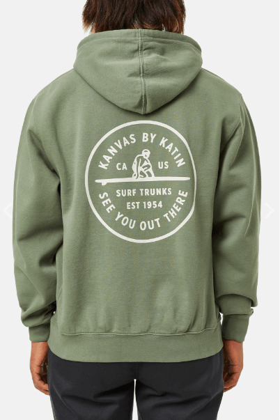 Katin Hoodies Katin Swell Hoodie - Olive Sand Wash