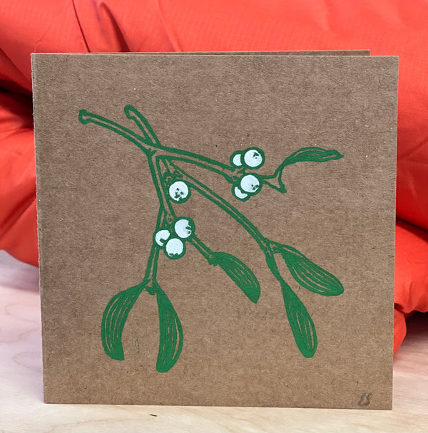 Lino Siren Greeting & Note Cards Lino Siren “Mistletoe” Greetings card