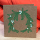 Lino Siren “Mistletoe Wreath” Greetings card