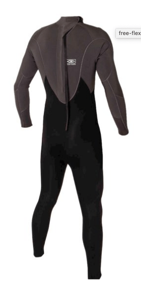 Ocean and Earth 3/2 Wetsuit Ocean and Earth 3/2 Mens Free-Flex Back Zip Steamer Charcoal