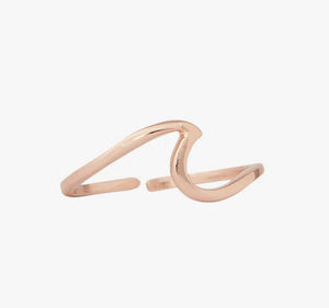 Puravida Apparel & Accessories ONE SIZE Wave Toe Ring - Rose Gold