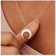 Puravida Pearl Cresent Moon Necklace