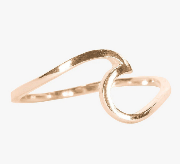 Puravida jewellery Wave Ring - Rose Gold