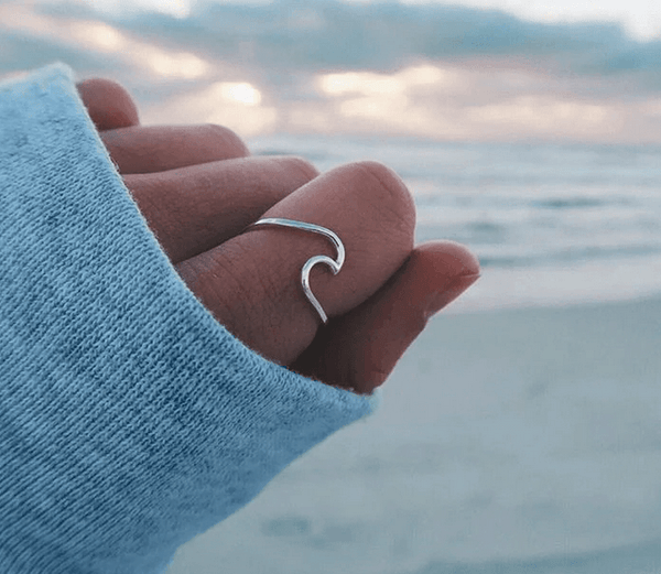 Puravida jewellery 6 Wave Ring - Rose Gold