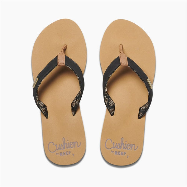 Reef Flip Flops UK3 Reef - Cushion Sands Black / Tan