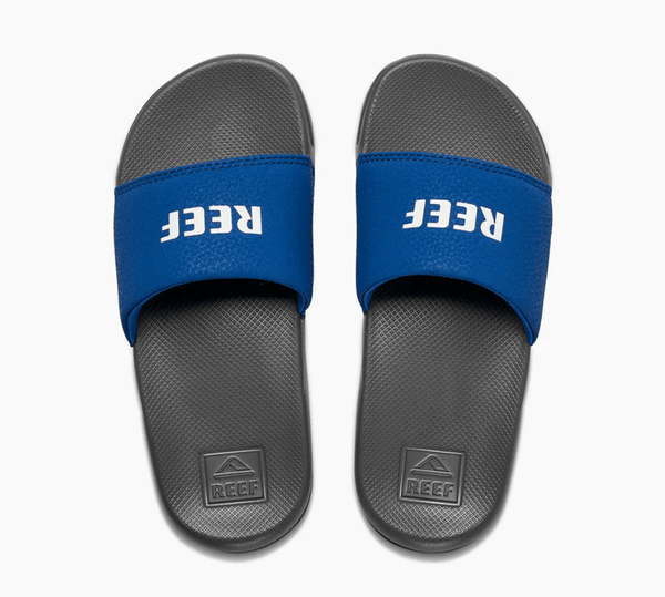 Reef Flip Flops 12/13 (UK) Reef One Slide Kids - Grey / Blue