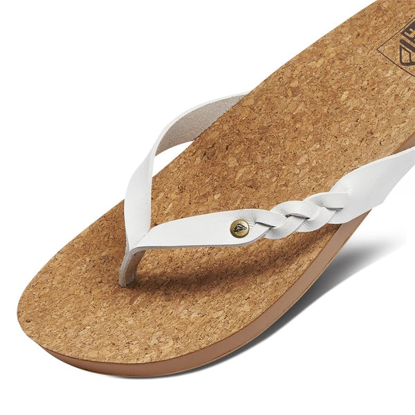 Reef Reef Cushion Court Twist Flip Flops in White