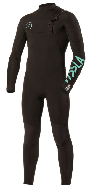 Vissla 3/2 Wetsuit 10 7 Seas boys 3/2 Full Chest Zip - Black