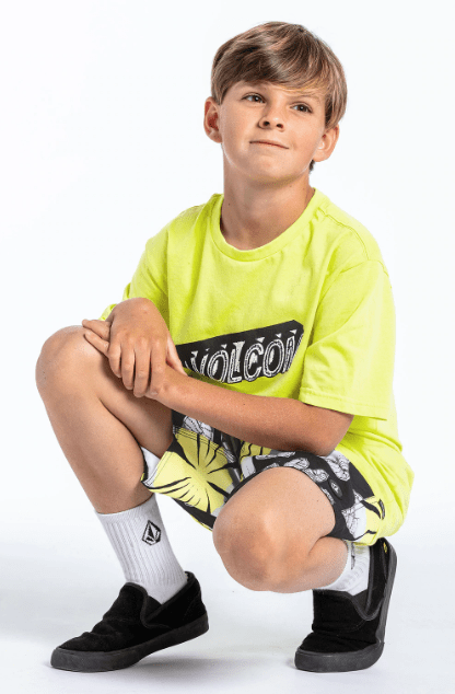 Volcom Kids T-Shirt Volcom Boys Lexip Short Sleeve Tee - Limeade