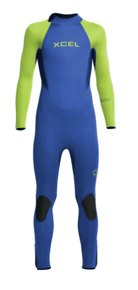 XCEL 3/2 Wetsuit 14 XCEL Youth Axis Back zip 3/2 Faint Blue/Lime